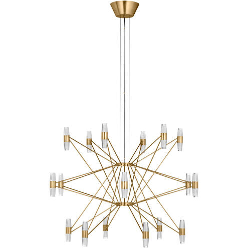 Visual Comfort Architectural SLCH24827NB Sean Lavin Lassell 36 Light Chandelier Ceiling Light, 3-Tier, 120V-277V, Color Temperature 2700K, 6732 Lumens, Natural Brass Finish