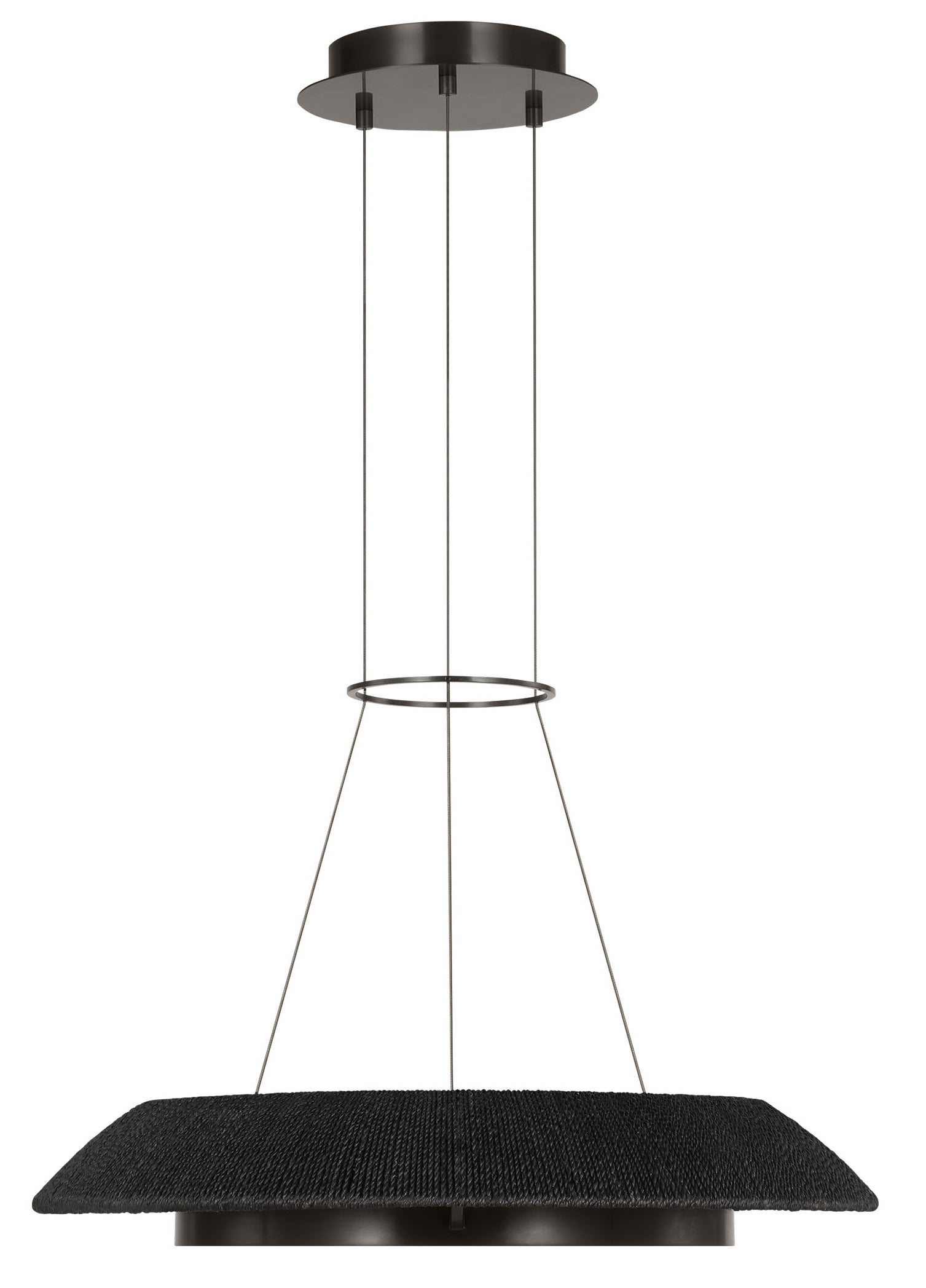Visual Comfort Architectural SLCH56027WBKBZ 27.1” Noa Chandelier, Wattage: 40W, Lumens: 1446 lm, Color Temperature 2700K, Washed Black/Bronze