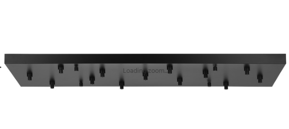 Visual Comfort Architectural SLCH574B Rectangular Multiport Canopy, 13-Lights, Nightshade Black