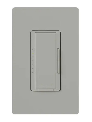 Lutron RRD-F6AN-DV-GR RadioRA 2 Maestro 3-Wire Fluorescent/LED Dimmer, Voltage 120/277V, Gray Finish