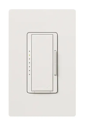 Lutron RRD-F6AN-DV-SW RadioRA 2 Maestro 3-Wire Fluorescent/LED Dimmer, Voltage 120/277V, Snow