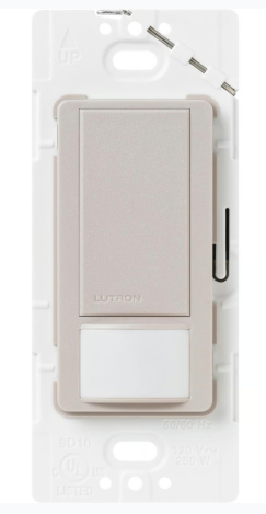 Lutron MS-OPS2-TP Maestro Occupancy and Vacancy Sensor with Switch Single Pole 120V / 2A, 250W, Taupe Finish