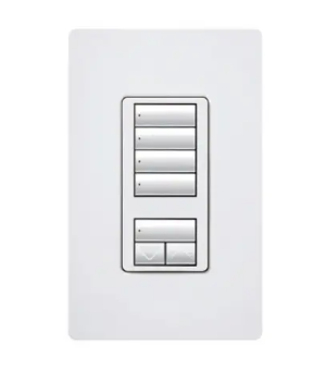 Lutron RRD-W4S-HT RadioRA 2 seeTouch Wall-Mount Designer Keypad, 4 Scene w/ Raise-Lower, Hot Finish