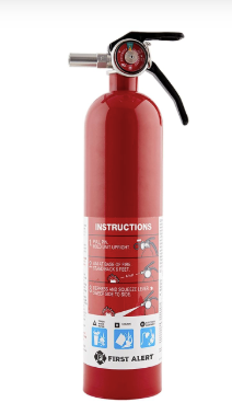 BRK First Alert PRO2-5 Fire Extinguisher designed for multi-purpose general home use, Rechargeable 1-A 10-B:C 2.5 lb. Dry Powder, Red