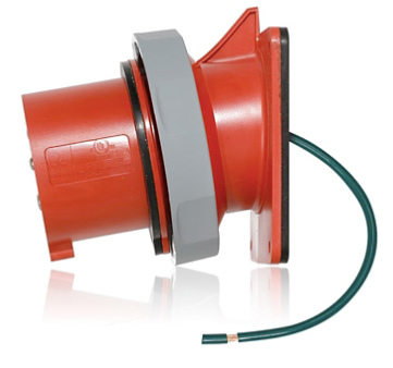 Leviton 420B6WLEV LEV Series IEC Pin & Sleeve Inlet, Red Finish