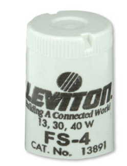 Leviton 13891 Fluorescent Lamp Starter Basic 13, 30, And 40w Fs-4