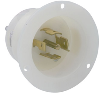 Leviton 2515 20A, Flanged Inlet Locking Receptacle, Industrial Grade
