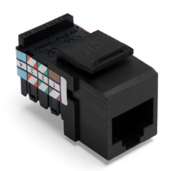 Leviton 41108-RE8 Voice Grade Quickport, Jack, 8p8c, Black Finish