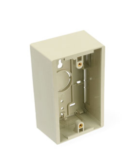 Leviton 42777-1IB Surface-Mount Back Box, Single-Gang, 1.45" Box Depth, Ivory Finish