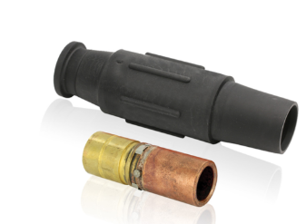 Leviton 23L25-SE 23 Series Plug, Female, 600A Max, 600V Crimp Tube Termination, 350-500 MCM Cable Range, Black Finish