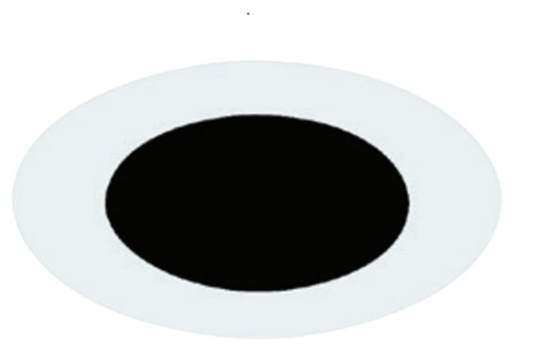 Visual Comfort Architectural E4RLF-OW Element 4 Inch Round Flangeless Flat Trim, No Lens, White Finish