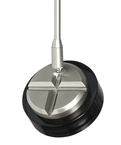 Visual Comfort Architectural 700MPBRM9304014KS 3" LED Brim Head with Monopoint Canopy, 14" Stem, Wattage 9.2W, Color Temperature 3000K, Beam Angle 40°, Satin Nickel/Transparent Smoke