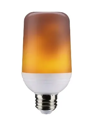 Satco S29806 LED T19 Flame Bulb, Non-Dimmable, E26, Wattage 2.5W, Lumens 150 lm, Voltage 120V, Color Temperature 1600K, White
