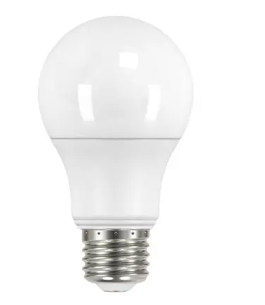 SATCO S11453 LED A19 Bulb, Dimmable, E26, Wattage 5W, Lumens 450 lm, Voltage 120V, Color Temperature 5000K, Frosted - 4 Pack
