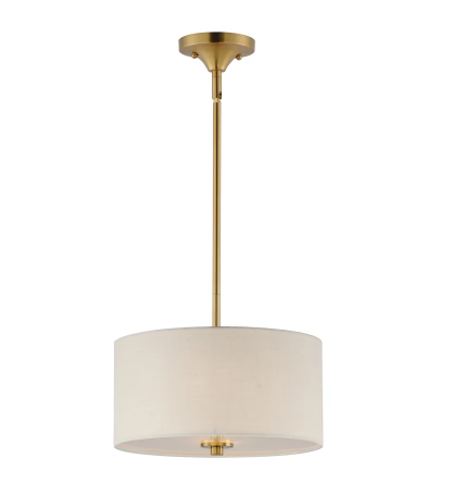 Maxim Lighting 10011OMNAB Bongo 2 Light 13 Inch Wide Pendant Ceiling Light Natural Aged Brass Finish