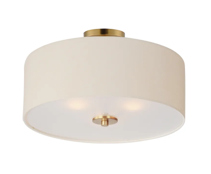 Maxim Lighting 10014OMNAB Bongo 3 Light 18 inch Natural Aged Brass Semi-Flush Mount Ceiling Light