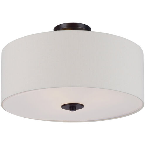 Maxim Lighting 10014OMOI Bongo 3 Light 18 inch Oil Rubbed Bronze Semi-Flush Mount Ceiling Light
