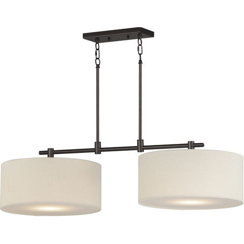 Maxim Lighting 10016OMOI Bongo 2 Light 42 inch Oil Rubbed Bronze Linear Chandeliers Pendant Ceiling Light