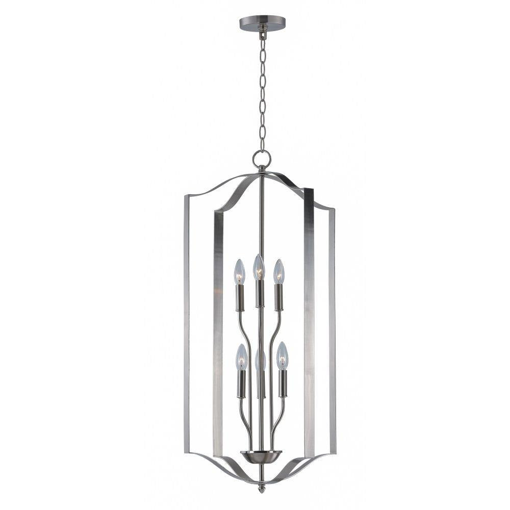 Maxim Lighting Provident 10038SN 6 light satin nickel pendant ceiling light