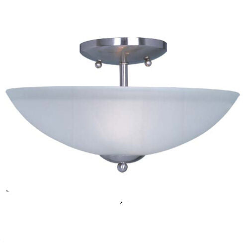 Maxim Lighting 10042FTSN Logan 2 Light 13 inch Satin Nickel Semi Flush Mount Ceiling Light