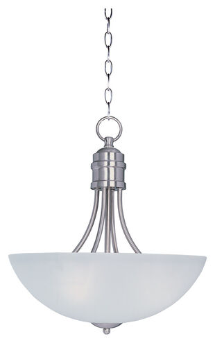 Maxim Lighting 10044FTSN Logan 3 Light 16 inch Satin Nickel Invert Bowl Pendant Ceiling Light in 100, Medium Base
