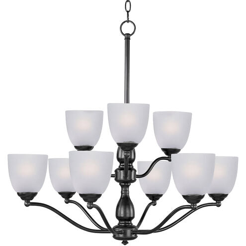 Maxim Lighting 10066FTBK Stefan 9 Light 30 inch Black Multi-Tier Chandelier Ceiling Light
