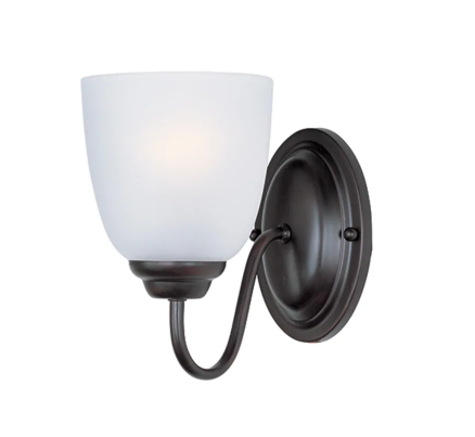 Maxim Lighting 10071FTBK Stefan 1 Light 5 inch Black Bath Vanity Wall Light