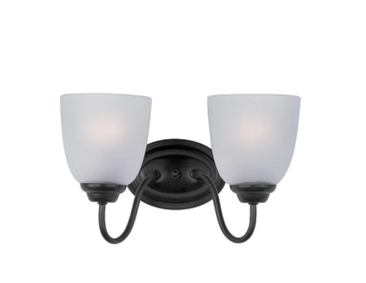 Maxim Lighting 10072FTBK Stefan 2 Light 13 inch Black Bath Vanity Wall Light