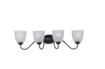 Maxim Lighting 10074FTBK Stefan 4 Light 30 inch Black Bath Vanity Wall Light