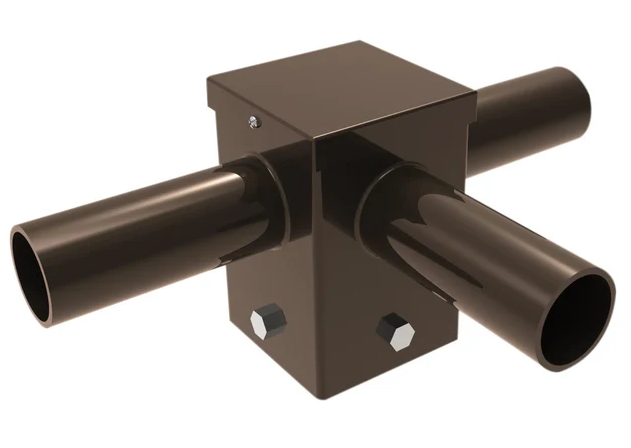 Keystone KT-PMTT-4SQ-T90 Triple Horizontal 90º Pole Mount Top Tenon Adapter for 4" Square Poles