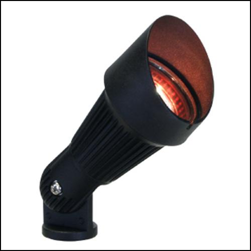 Orbit 1021-BK Aluminum Cast Hooded Large Bullet Landscape Light, Black Finish
