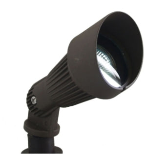 Orbit 1021-BR Aluminum Cast Hooded Large Bullet Landscape Light, Bronze Finish