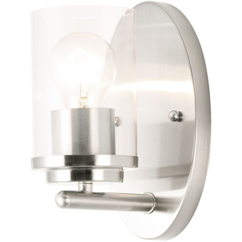 Maxim Lighting 10211CLSN Corona 1 Light 5 inch Satin Nickel Bath Vanity Wall Light in Clear
