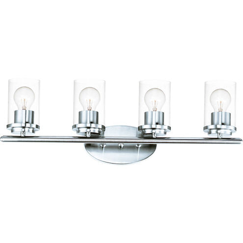 Maxim Lighting 10214CLPC Corona 4 Light 26 inch Polished Chrome Bath Vanity Wall Light in Clear