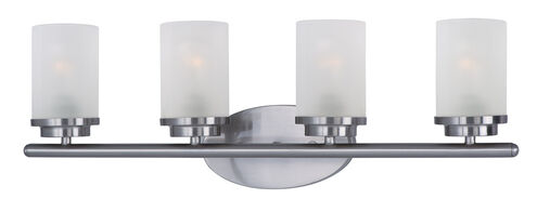 Maxim Lighting 10214FTSN Corona 4 Light 26 inch Satin Nickel Bath Vanity Wall Light in Frosted
