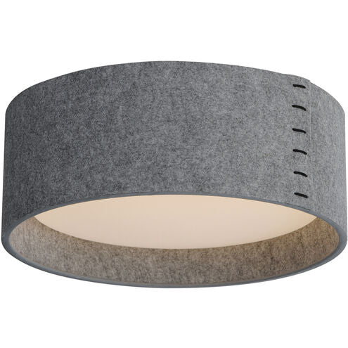 Maxim Lighting 10220GY Prime LED 16 inch Flush Mount Ceiling Light in Gray Felt