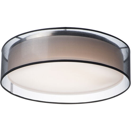 Maxim Lighting 10232BO Prime LED 20 inch Flush Mount Ceiling Light Black Organza