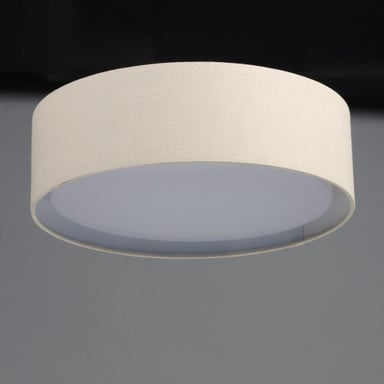 Maxim Lighting 10232WO Prime White Organza Drum Flush Mount Ceiling Light angled view