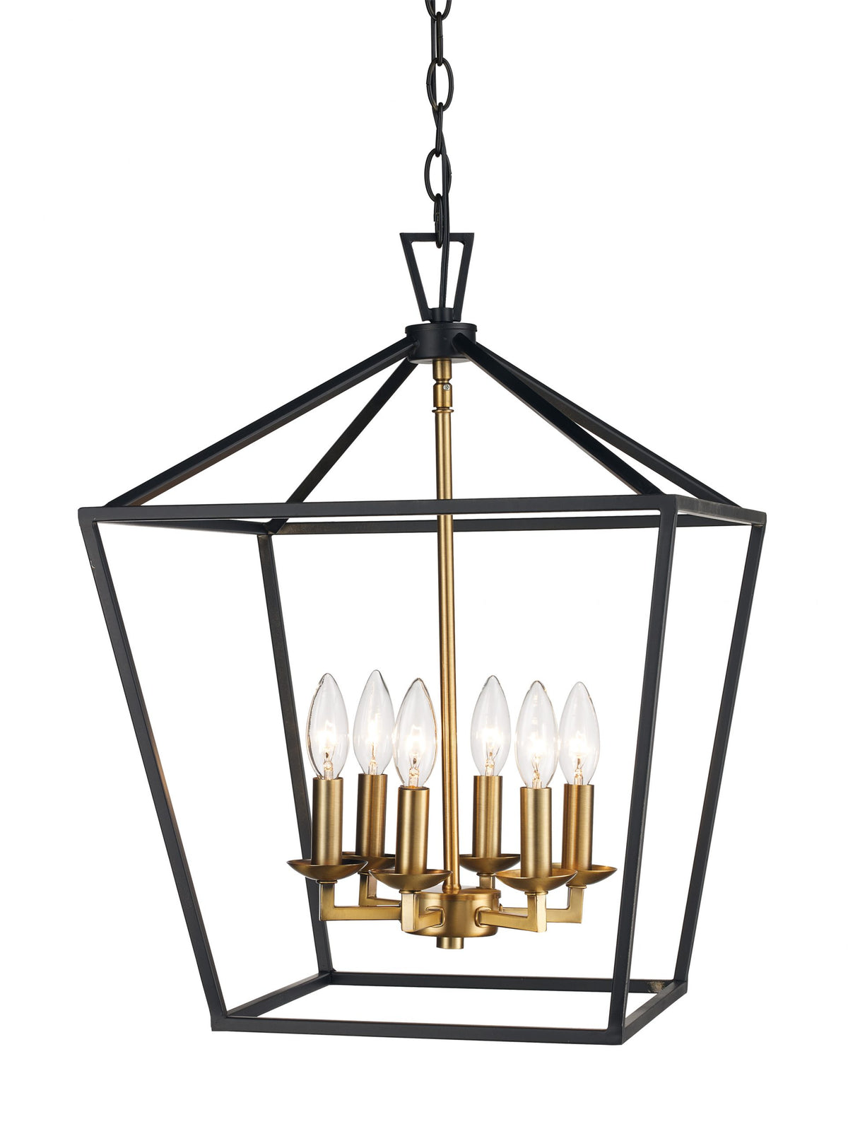 Trans Globe Lighting 10266 BK Lacey 6 light black pendant ceiling light