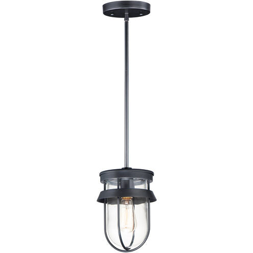 Maxim Lighting 10268CLBK Breakwater 1 Light 7 inch Black Semi-Flush Mount Ceiling Light