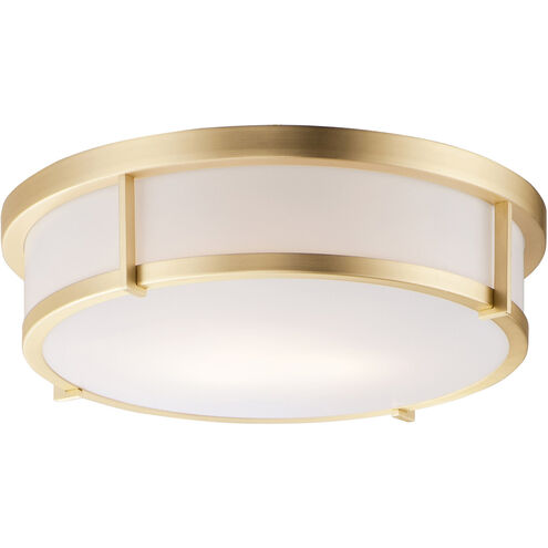 Maxim Lighting 10270WTSBR Rogue 3 Light 17 inch Satin Brass Flush Mount Ceiling Light