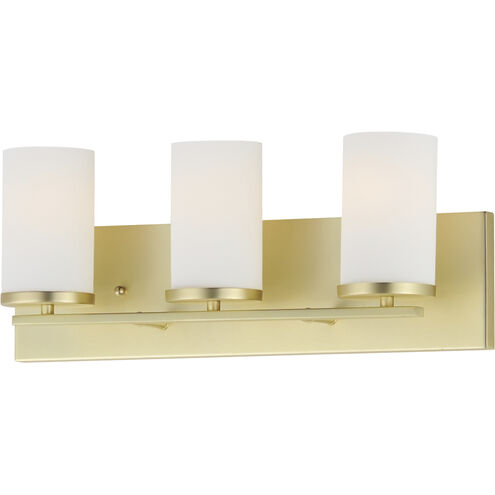 Maxim Lighting 10283SWSBR Lateral 3 Light 20 inch Satin Brass Bath Vanity Wall Light