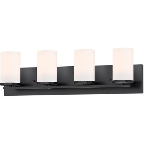 Maxim Lighting 10284SWBK Lateral 4 Light 26 inch Black Bath Vanity Wall Light