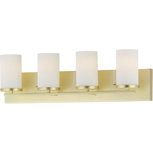 Maxim Lighting 10284SWSBR Lateral 4 Light 26 inch Satin Brass Bath Vanity Wall Light