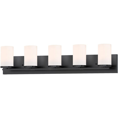 Maxim Lighting 10285SWBK Lateral 5 Light 36 inch Black Bath Vanity Wall Light