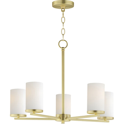 Maxim Lighting 10286SWSBR Lateral 5 Light 24 inch Satin Brass Chandelier Ceiling Light