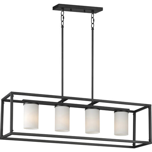 Maxim Lighting 10288SWBK Lateral 4 Light 36 inch Black Chandelier Ceiling Light