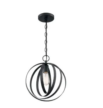 Nuvo 60-7066 Pendleton Series Pendant Light, Wattage 100W, Matte Black