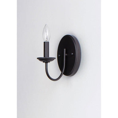 Maxim Lighting 10351SN Logan 1 Light Wall Sconce front wall-mounted view