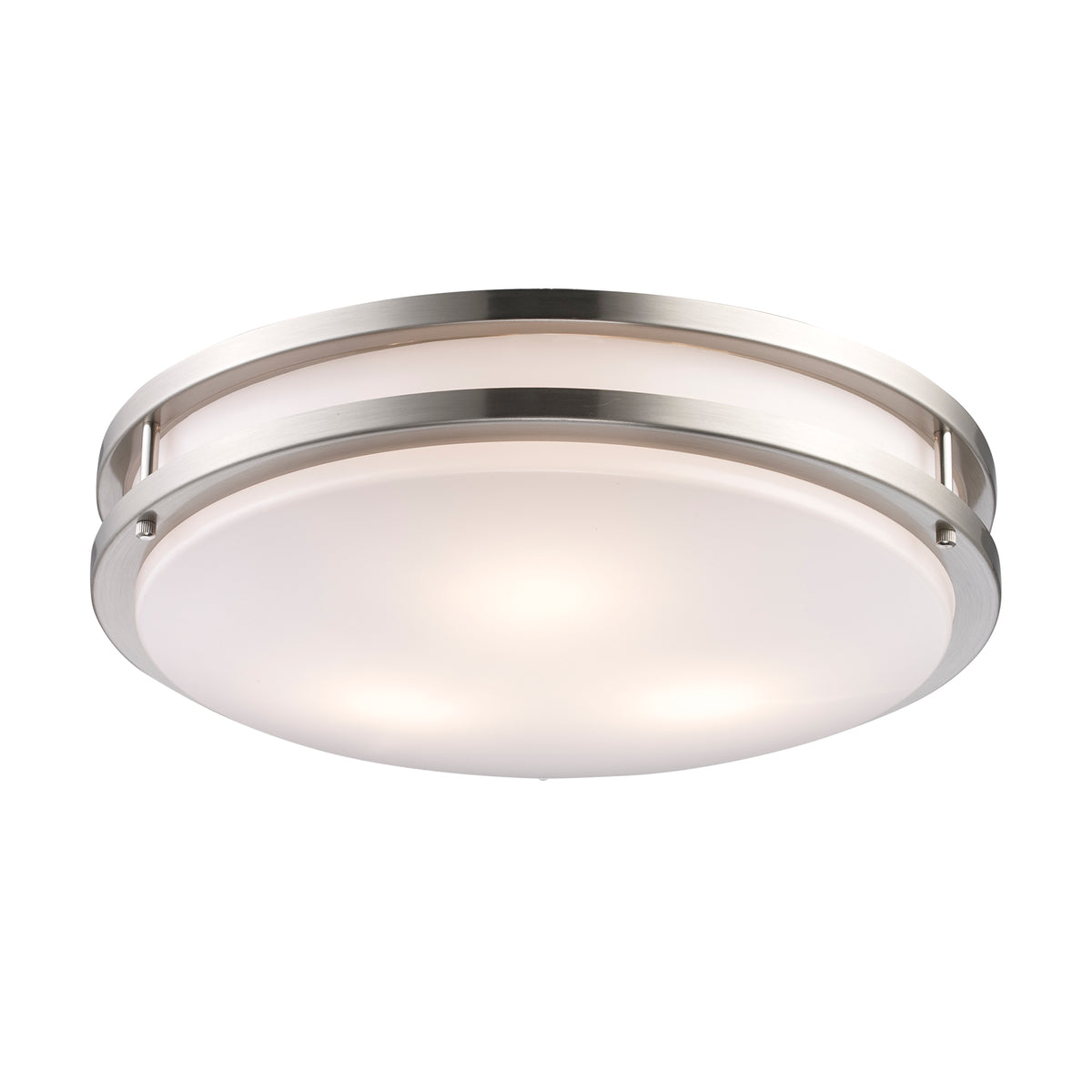 Trans Globe Lighting 10362 BN Dash brushed nickel flush mount ceiling light illuminated